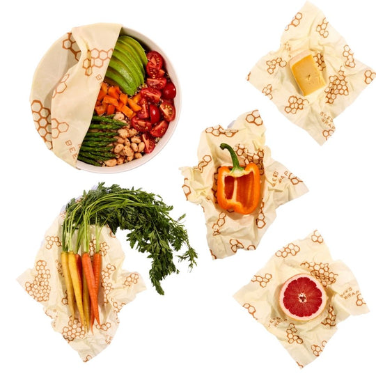 5 Pack of Wraps, Assorted Sizes, Honeycomb Print banner