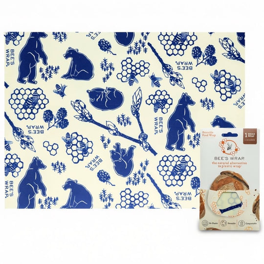 XL Bread Wrap, Bees and Bears Print banner
